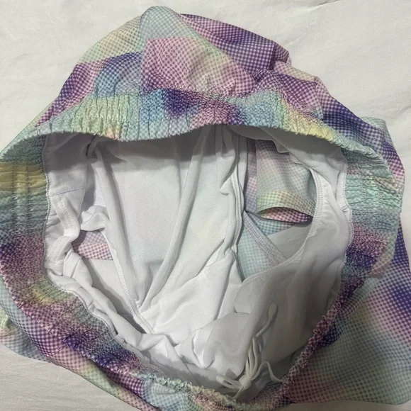 Brooks Pastel Rainbow Mesh Athletic Shorts - Lavender, Mint, Yellow - Picture 4 of 4